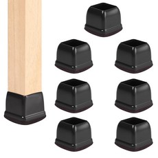 써뉴즈 홈 실리콘 소음방지 의자 가구발 커버 정사각, 블랙, 8개