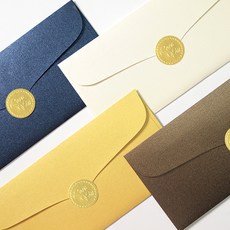 2Youngdesign 奢華珠光零用錢信封 4款 x 5入 + Love You 貼紙組, 混合顏色, 1套