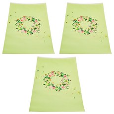 E.City 花色霧面密封拉邊衣物收納袋組 3件 PE材質, 35 x 24cm, 綠色, 1組