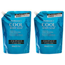 KUMANO 熊野油脂 清涼沐浴乳 補充包, COOL MENTHOL, 800ml, 2包