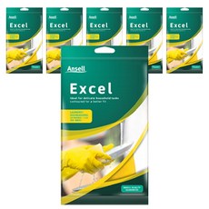 Ansell 乳膠橡膠手套 S, 檸檬黃, 6個, 小(S)