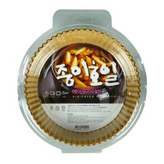 천운패키지 에어프라이어 종이호일 원형, 2개, 100개입, 16cm