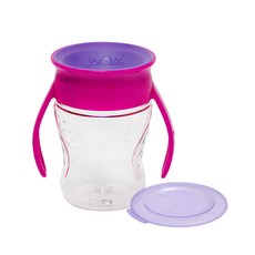 와우컵 베이비 트라이탄 빨대컵, 207ml, 1개, 클리어핑크