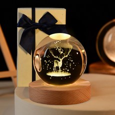 Aromood 現代感性水晶球氣氛燈 + 禮物盒, 馴鹿