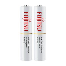FUJITSU 富士通 750mAh鎳氫低自放充電池 4號 HR-4UTC/2B 白色, 2顆, 1組