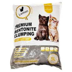 SINOFIZ 中諾 膨潤土貓砂，小圓球，檸檬香，超細，5L, 1袋