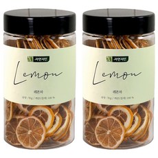 Jayeonzin 乾燥檸檬片, 70g, 1罐, 2罐