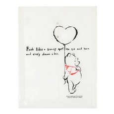 迪士尼 返校日直式附繩文件袋 BF135-1 維尼氣球, 可愛卡通文件收納袋, 學生辦公必備, 32.5 x 24.3 cm, 1個