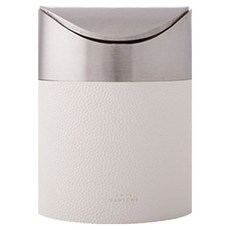 팬톤 스테인리스 가죽커버 컬러 미니 휴지통, 화이트