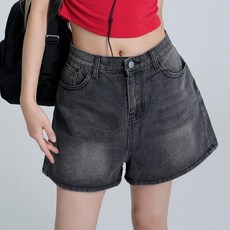 Cotton Closet 女款水洗復古丹寧A字三分短褲