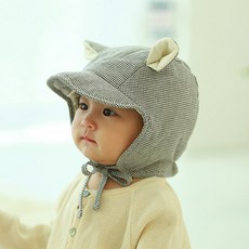 MUXUE 孩童格紋動物耳飛行帽