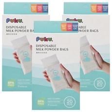 PUKU 藍色企鵝 攜帶式奶粉袋 Set, 20入, 方便攜帶, SGS檢測不含塑化劑, 20個, 3盒