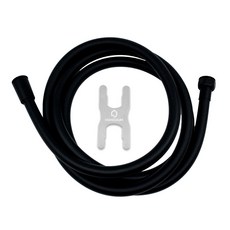 홈다움 물때방지 튜브형 샤워호스 2m, 1개, 블랙