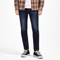 Guystory 男款標準直筒大尺碼Freche鬆緊腰牛仔褲