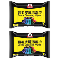 林奇 翻毛皮清潔濕巾 12片裝 檸檬香味, 15 x 20 x 5cm, 2包