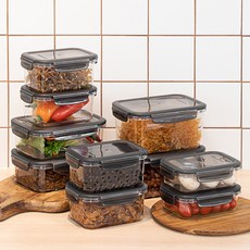 comet 韓國產BPA Free密封保鮮盒 10件組, 400ml 2入+600ml 4入+900ml 2入+1300ml 2入, 1組