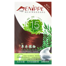 MENiPPE 媚力泊 草本植物萃取精華神采奕奕泡泡染髮劑 Set 3包 染髮護髮潤髮三效合一 15分鐘快速顯色, 紅色, 1組