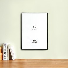 comet 家用鋁製框架室內裝飾相框 A2, 1個, 黑色