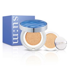숨37도 워터풀 씨씨쿠션 퍼펙트 피니쉬 15g + 리필 15g, 1호라이트베이지, 1개