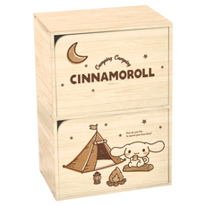 收納王妃 三麗鷗雙層單色木櫃 8kg, 淺木紋 大耳狗露營