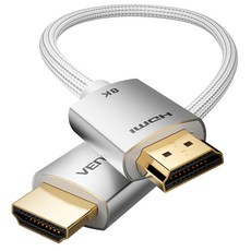 VEnTIOn 威迅 8K 鐵銀 HDMI V2.1 螢幕連接線, 1個, 1m