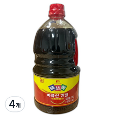 미달미 신호 위다미 미극선 양조간장, 4개, 1.8L