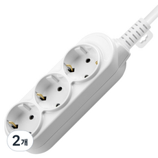 大韓e-Lite W-Lite 10A 3孔多功能插座 DHM-G3C, 2個, 白色, 1.5m