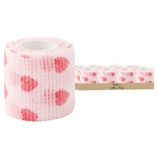 毛皇上 彈力自黏寵物繃帶 白底愛心 大號, 362g, 12捲