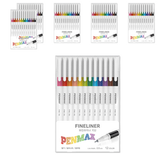 Penmax 細線筆 702, 12色, 6個