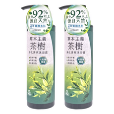草本主義 茶樹淨化清爽沐浴露, 540ml, 2瓶
