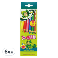 地球化學JOLLY X BIG彩色鉛筆 12種組, 6組, 6 種顏色