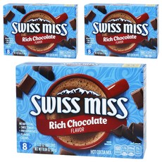 SWISS MISS 濃郁巧克力可可粉, 37.625g, 8入, 3盒