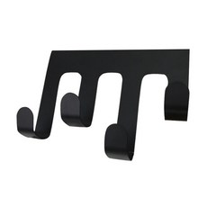 UdiLife 優的生活大師 hold掛 門板式 J型4勾掛架 - 適用於厚度4.7cm以下的各式門板 承重約5kg, 霧黑, 1個