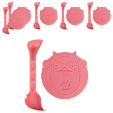 kiyodo 寵物罐頭開罐組 蓋+杓子 顏色隨機, 6組