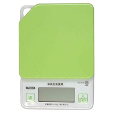 TANITA 塔尼達 日本電子料理秤-超薄基本款 0-2kg 最小表示1g, 粉綠, KJ213