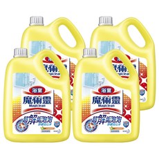 Kao 花王 Magiclean 魔術靈 台灣公司貨 浴室清潔劑 更替瓶 舒適檸檬, 3.8L, 4桶