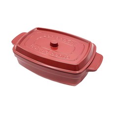 TAKENAKA 日本製 COCOPOT系列 可微波長方形分隔保鮮盒 20.2 x 11.6 x 6.7cm 紅色 275g, 容器 + 蓋子, 1組