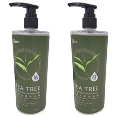 GREEN 綠的 水感抗菌 沐浴露 茶樹, 1L, 2件
