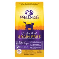 WELLNESS 寵物健康 全方位無穀 室內貓 乾飼料 體重控制, 雞肉, 5.5lb, 1袋