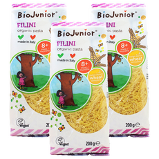 바이오주니어 유아용 유기농 필리니 파스타, 200g, 3개