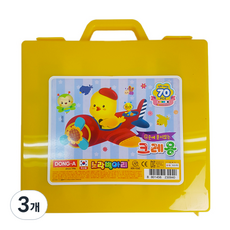 DONG-A 黃色小雞蠟筆 70入, 3個, 52 種顏色