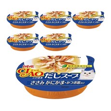 INABA CIAO 啾嚕 原湯杯, 雞肉 + 蟹肉棒 + 柴魚片, 60g, 6個