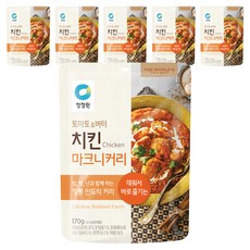 청정원 치킨 마크니커리, 170g, 6개