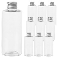 Glassdomae AC200 透明飲料容器 鋁製銀蓋, 200ml, 10個