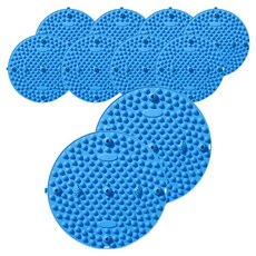 經穴按摩足部指壓墊 37cm, 藍色, 10個