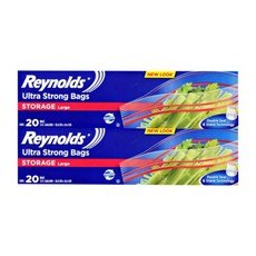 Reynolds 雷諾茲 雙重鎖扣站立式冷藏保鮮袋, 大(L), 2個