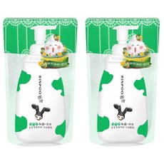 RINPOO 潤波 1/2全脂牛奶沐浴幕絲 補充包 制菌, 700ml, 2包