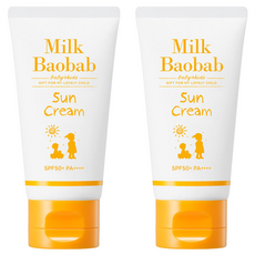 밀크바오밥 베이비앤키즈 선크림 SPF50+ PA++++, 80ml, 2개
