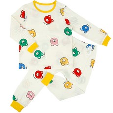 Maykids 童款滿版彩色熊熊九分袖家居服套裝