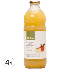 ORGA 사과주스, 1L, 4개